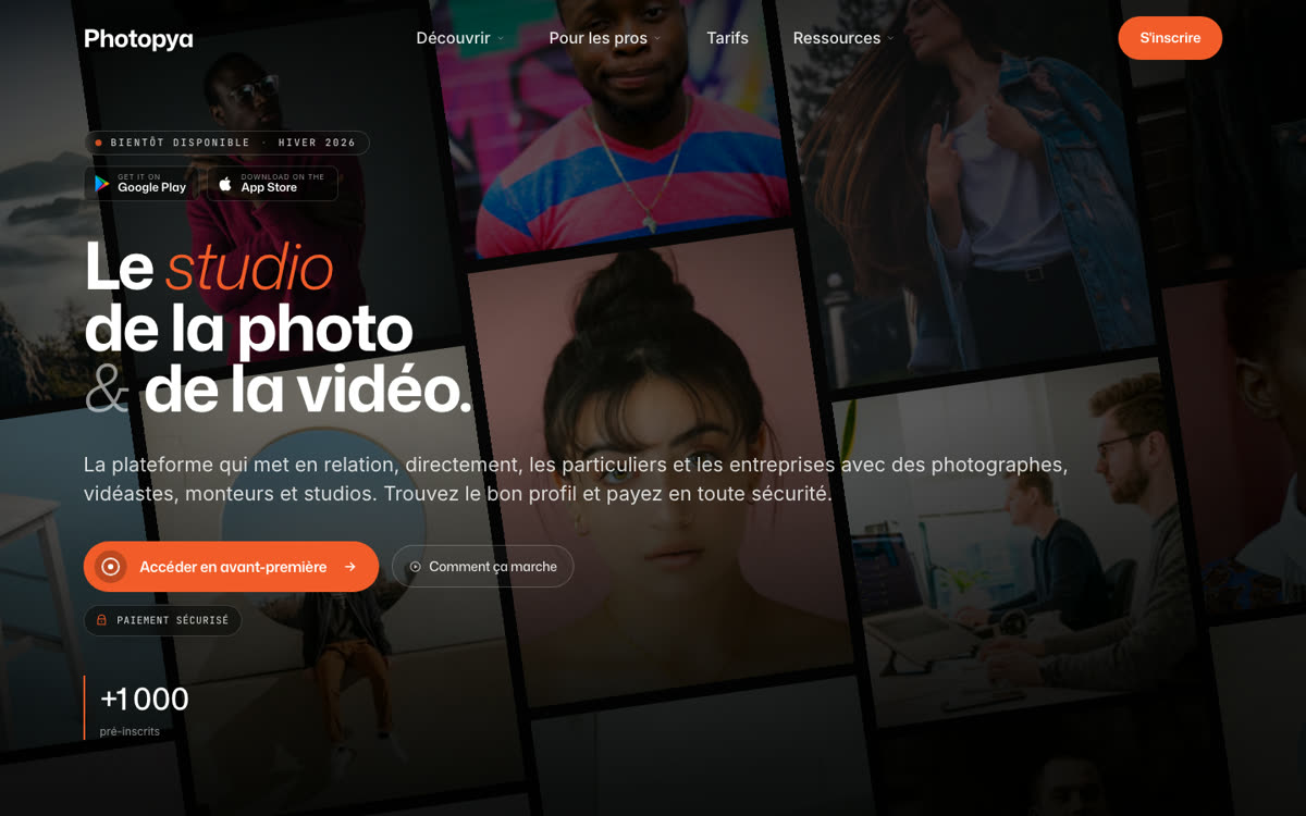 Aperçu du site Photopya