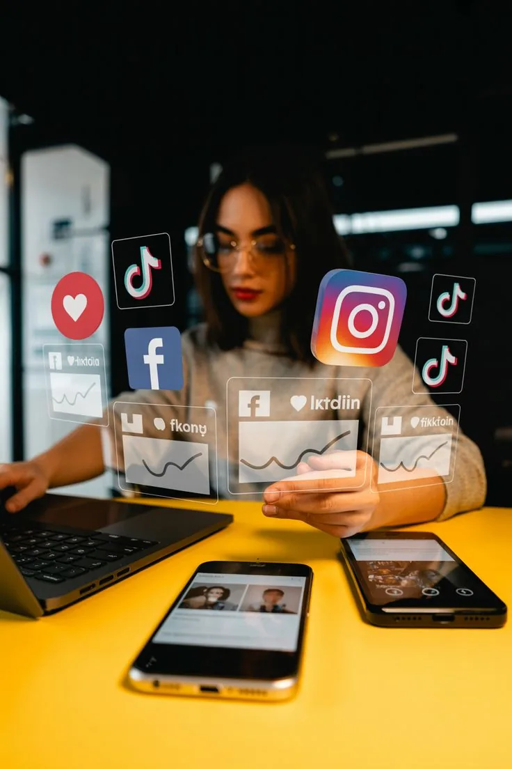 Création de contenu et stratégie réseaux sociaux sur smartphone